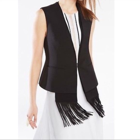 BCBG JARED FRINGE SCARF VEST - Picture 6 of 7